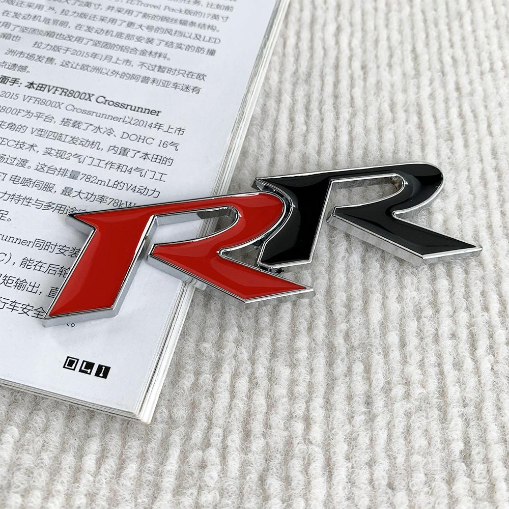 3D-Metall-Emblem für den vorderen Kühlergrill des Autos, R-Typ, Aufkleber mit Logo für Honda CIVIC FD2 FD FA 5 Mugen