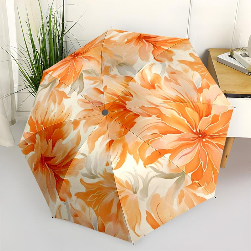 

1pc Floral Pattern Automatic Open/close Folding Umbrella, Compact Portable Travel Umbrella, Cute Umbrella, Durable Construction yy260328025