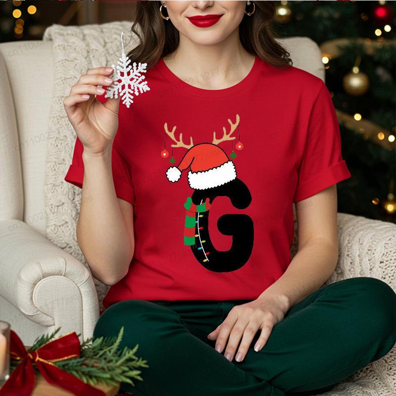 Family Matching Shirts Merry Christmas Outfits Party T-shirts Couple Outfits Children Clothing Matching Shirt Set Family Tee Top