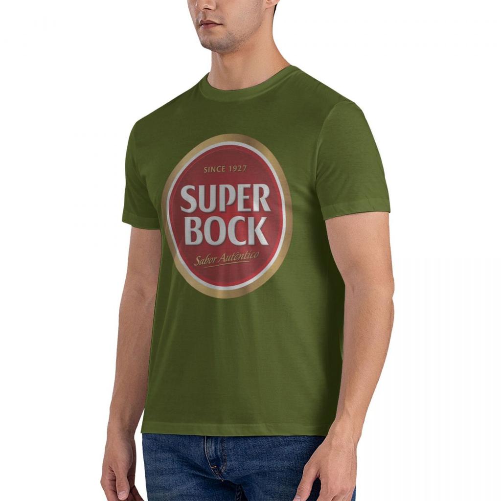Men's casual fashion T-shirt round neck cool man's Super Bock beer Portugal Fashion Printed men's T-Shirt Short Sleeve