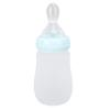 Drinking Aids Feeding Cup Squeeze Controlled Silicone Food Dispensing Spoon Feeder with Straw