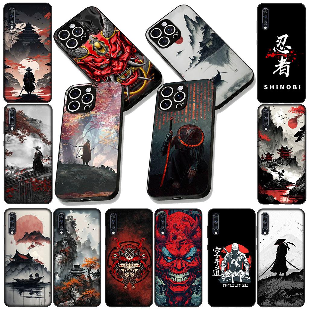 Japan Samurai Skeleton Skull Chinese Style Phone Cover for Xiaomi Redmi Note 12 11 10 Pro 10A 10C 12C 14C A4 Note12 5G Soft Case