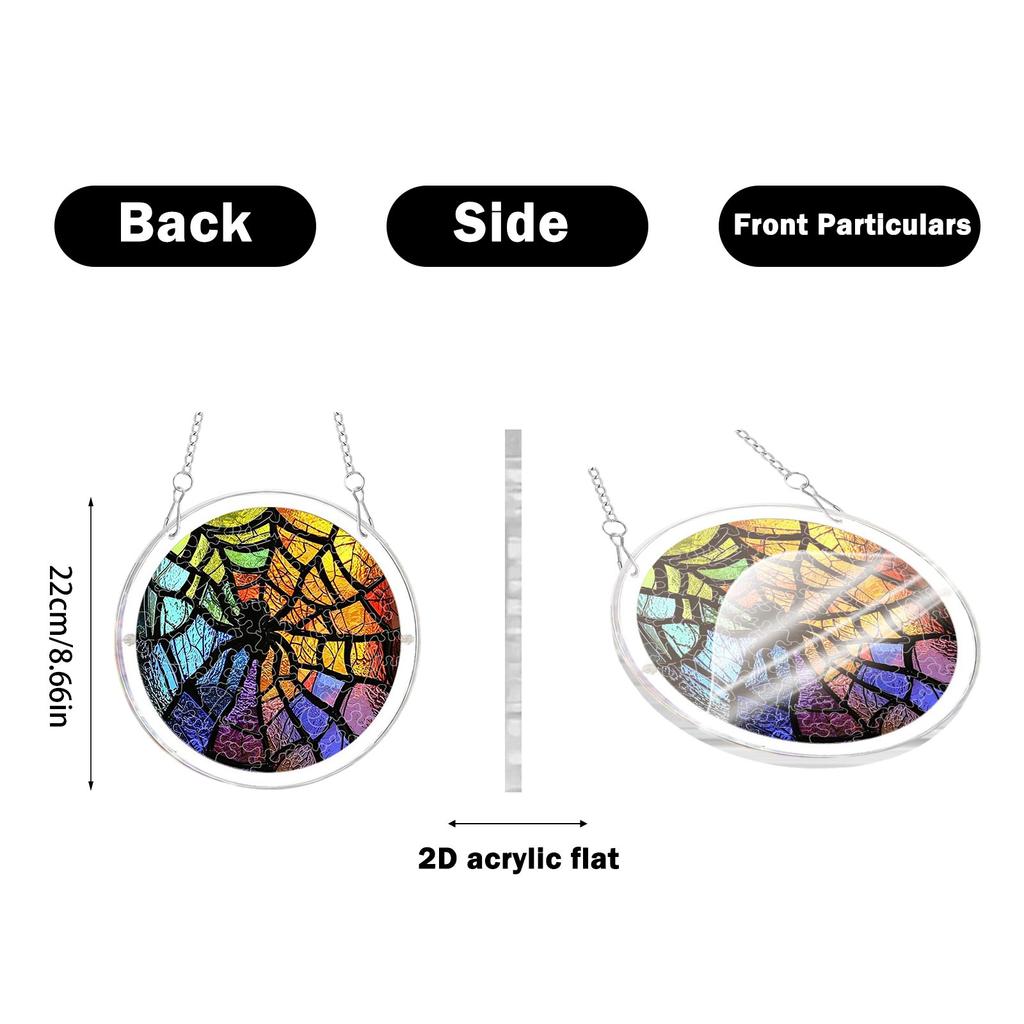 Halloween Acrylic Puzzle Hanging Decoration - Fun Puzzle for Home Party and Decor