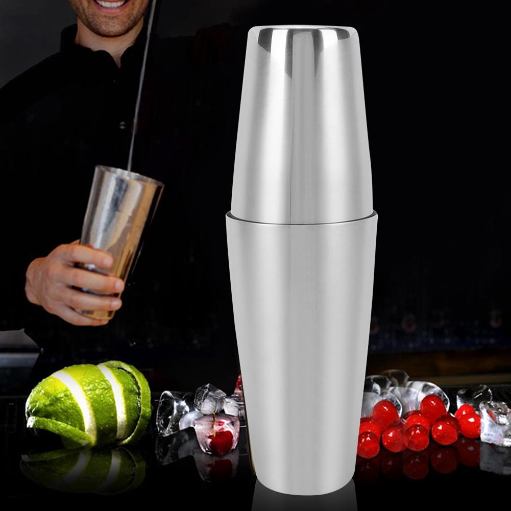 750ml550ml Stainless Steel Cocktail Shaker Cup Bar Bartender Beverage Mixing Tool Barware Set