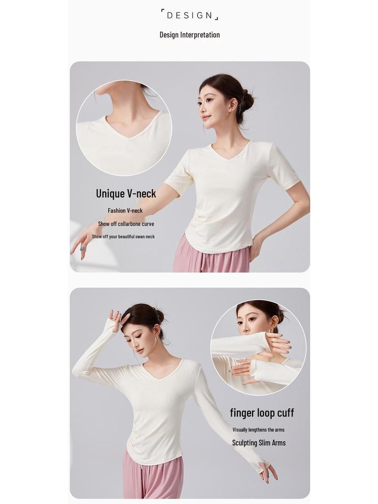 Women's Long Sleeve Modern Chinese Dance Costume Set