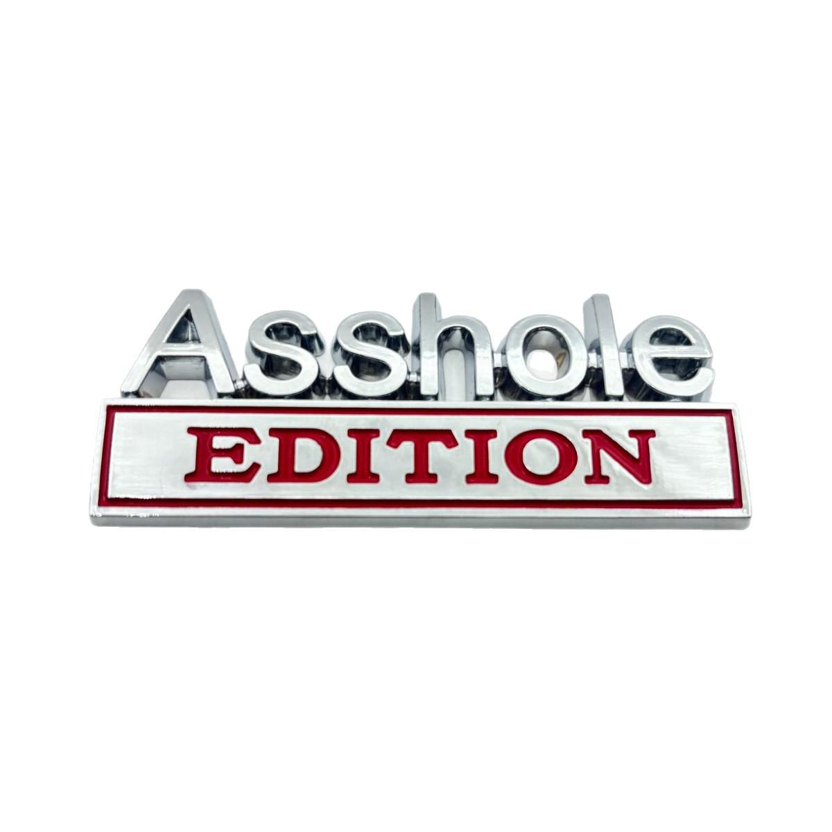 

Car Metal Fender Emblem Asshole Edition Sticker Badge