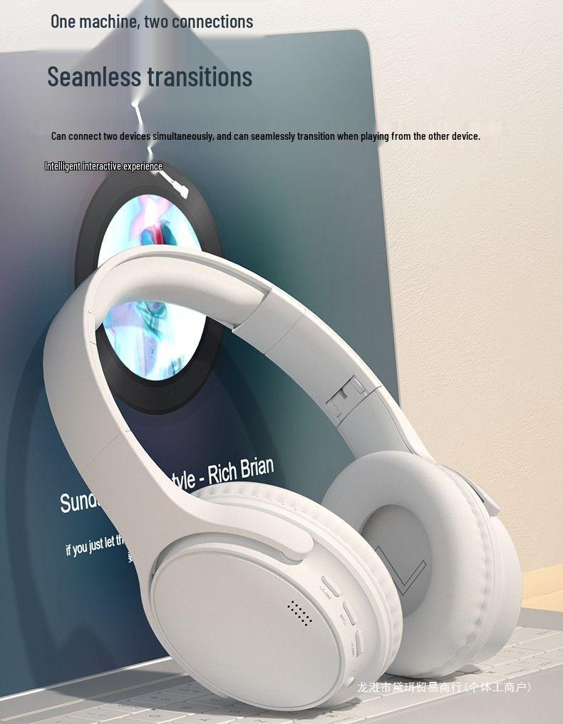 200-Hour Bluetooth Over-Ear Noise-Cancelling Wireless Gaming Headphones for Sports & Mobile