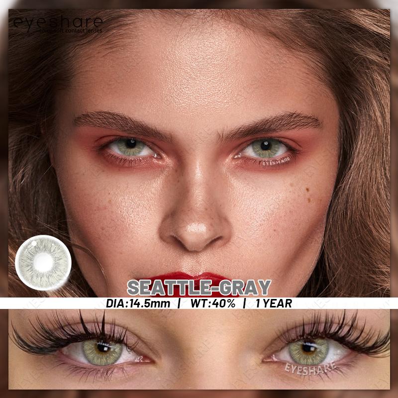 Eyeshare Colored Contact Lenses Purple Fashion New Style Contact Lenses Gray Natural Comfortable Colored Lenses Pink Makeup Colored Lenses 1 Pair