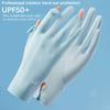 Summer  Sunscreen Gloves For Women Solid Color Uv Protection Ladies Gloves