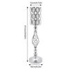 Silver Vases for Centerpieces, 10 Pcs Tall Vases for Centerpieces with Crystal Beads, for WeddingTables, Metal Flower Stand