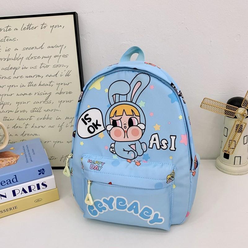 

Rabbit Crybaby Cute Girl Cartoon Printed Children Backpack For Kindergarten синий