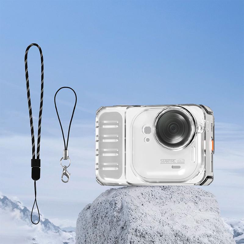 For Insta360 Go Ultra Protective Cover Tpu Ice Sensing Heat Dissipation Anti Drop Protective Case With Lens Cap & Lanyard