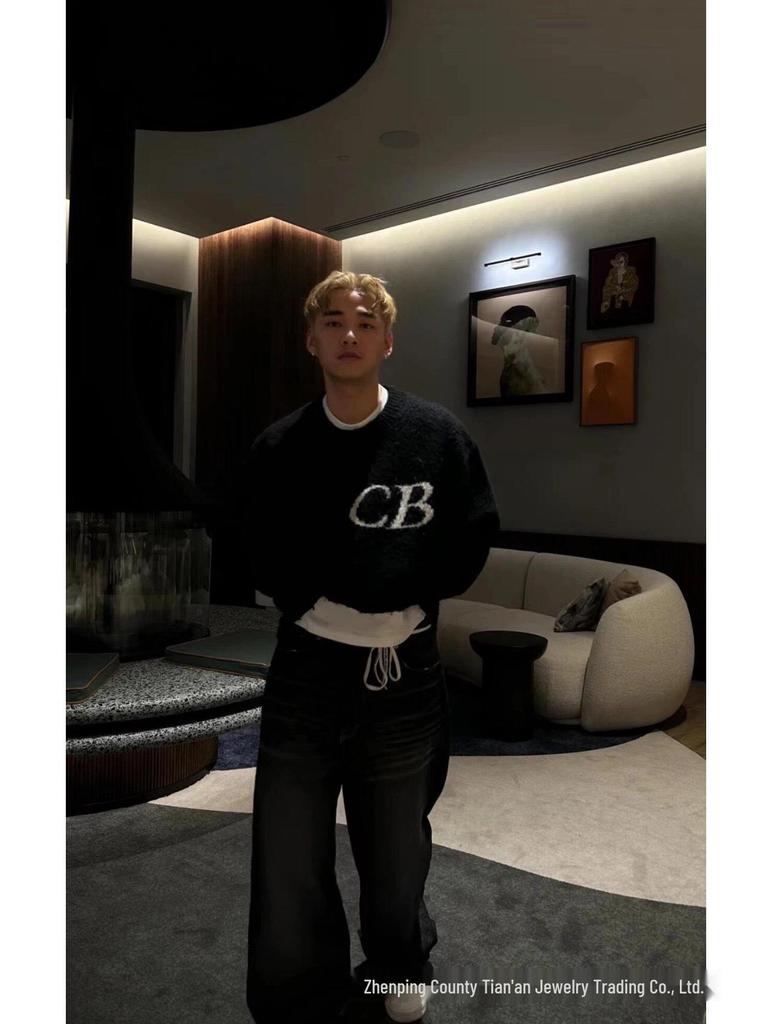 Neuer Cole Buxton Street Style Buchstaben-Slogan Unisex Strickpullover