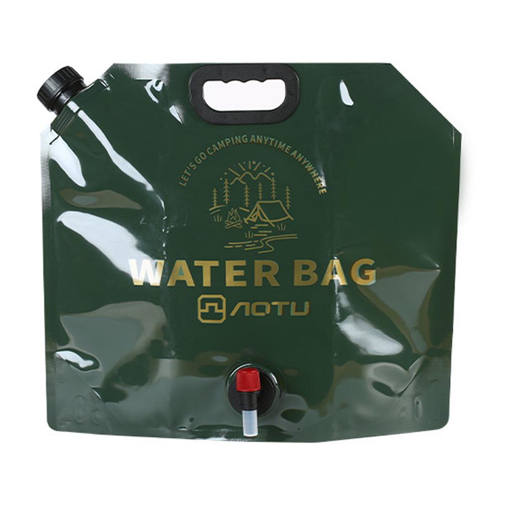 9L Collapsible Water Container Bag with Spigot Folding Water Jug for Camping Hiking