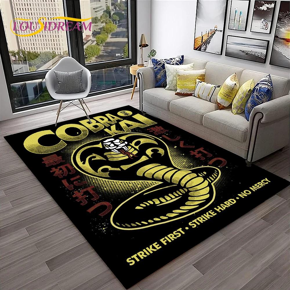 3D Cobra Kai Amanda TV Karate HD-Teppich für Zuhause, Wohnzimmer, Schlafzimmer, Sofa, Fußmatte, Dekor, Kinderspielbereich, Teppich, rutschfeste Bodenmatte