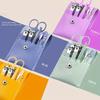 Colourful Portable Travel Case - Manicure Set with Nail Clippers, Cuticle Scissors & Nail Files - Pedicure Tools for Home