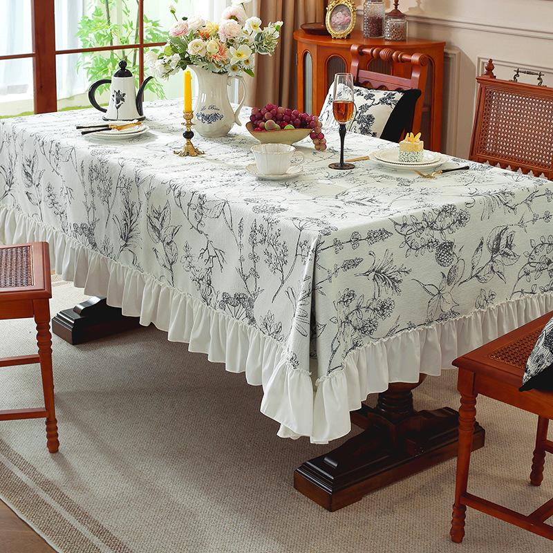 

Французская ретро скатерть, грязеотталкивающая, устойчивая к загрязнениям и пыленепроницаемая, прямоугольная, легкая роскошь, высококлассная скатерть для обеденного стола 60*60cm