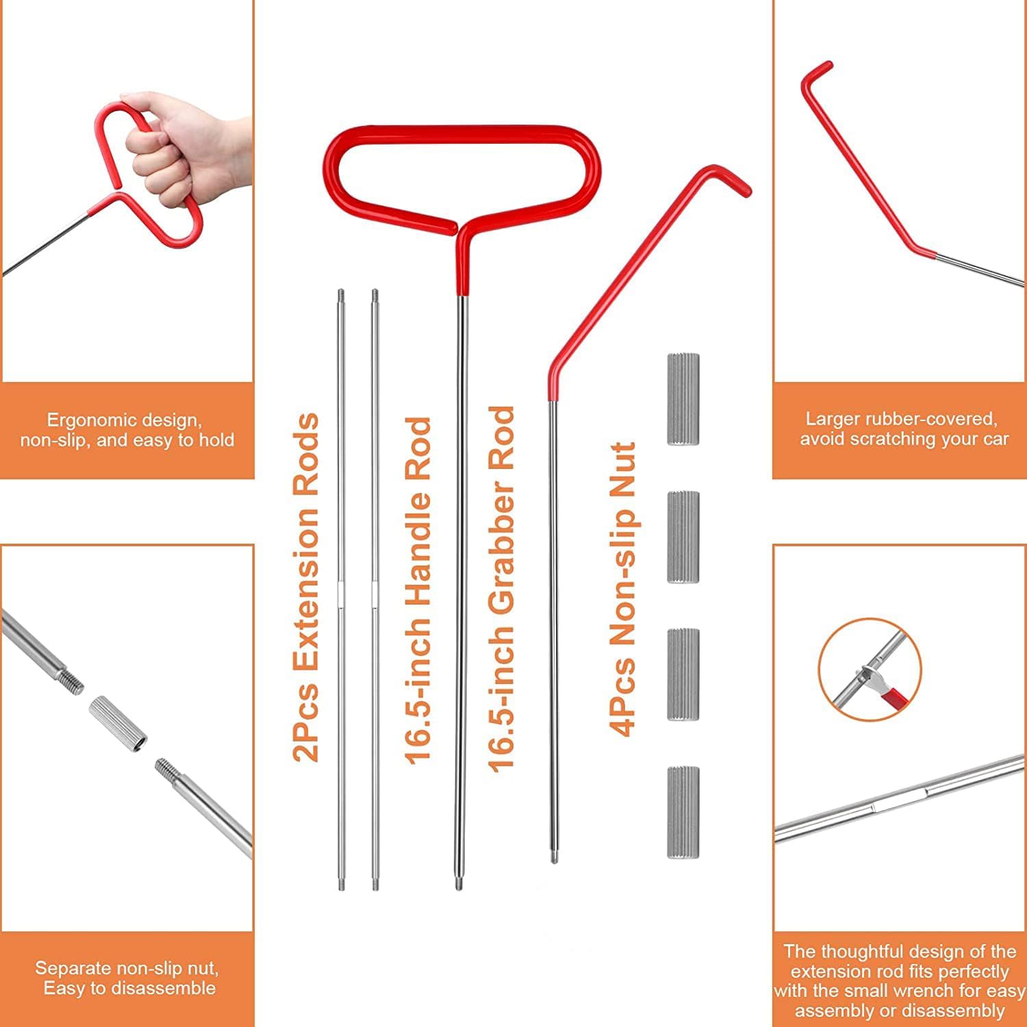 

Наборы портативных инструментов для ремонта, 22 шт., 66-дюймовый набор автомобильных инструментов из нержавеющей стали United States