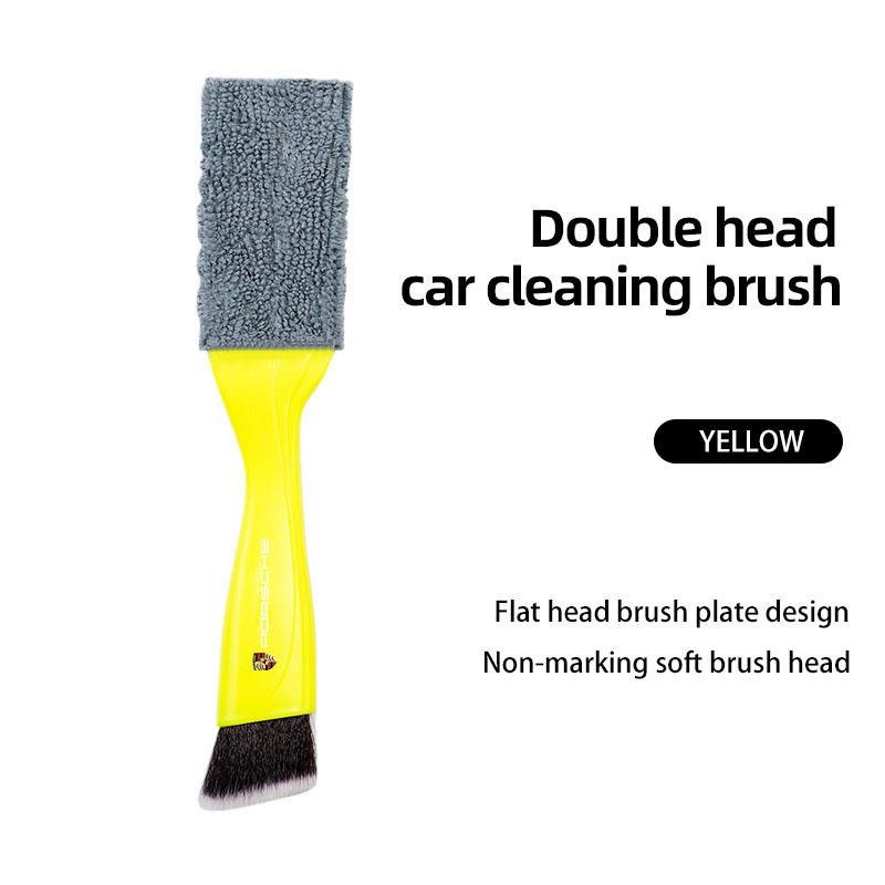 2 In 1 Car Interior Dust Tool Cleaning Brush Accessories For Porsche Cayenne Panamera Macan 911 718 Taycan Boxster Cayman 918