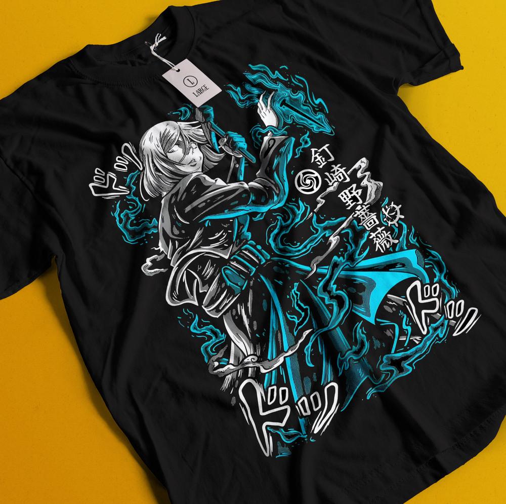 

Футболка Нобара Кугисаки Футболка Годжо Сатору Футболка Сукуна Футболка Дзюдзюцу Кайсен Футболка Тодзи L