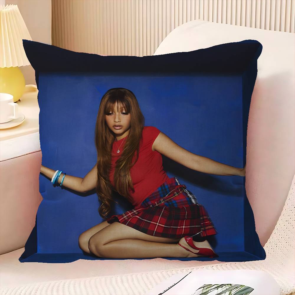 Singer Pink PPantheress Cushion Cover Polyester Sofa Cushions Decorative Throw Pillows Home Decoration Pillowcover