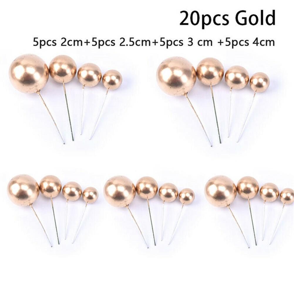 

Топпер Вечеринка по случаю дня рождения Детский душ Свадьба Рождественский шар Декор 20 шт. Шар Торт золотой