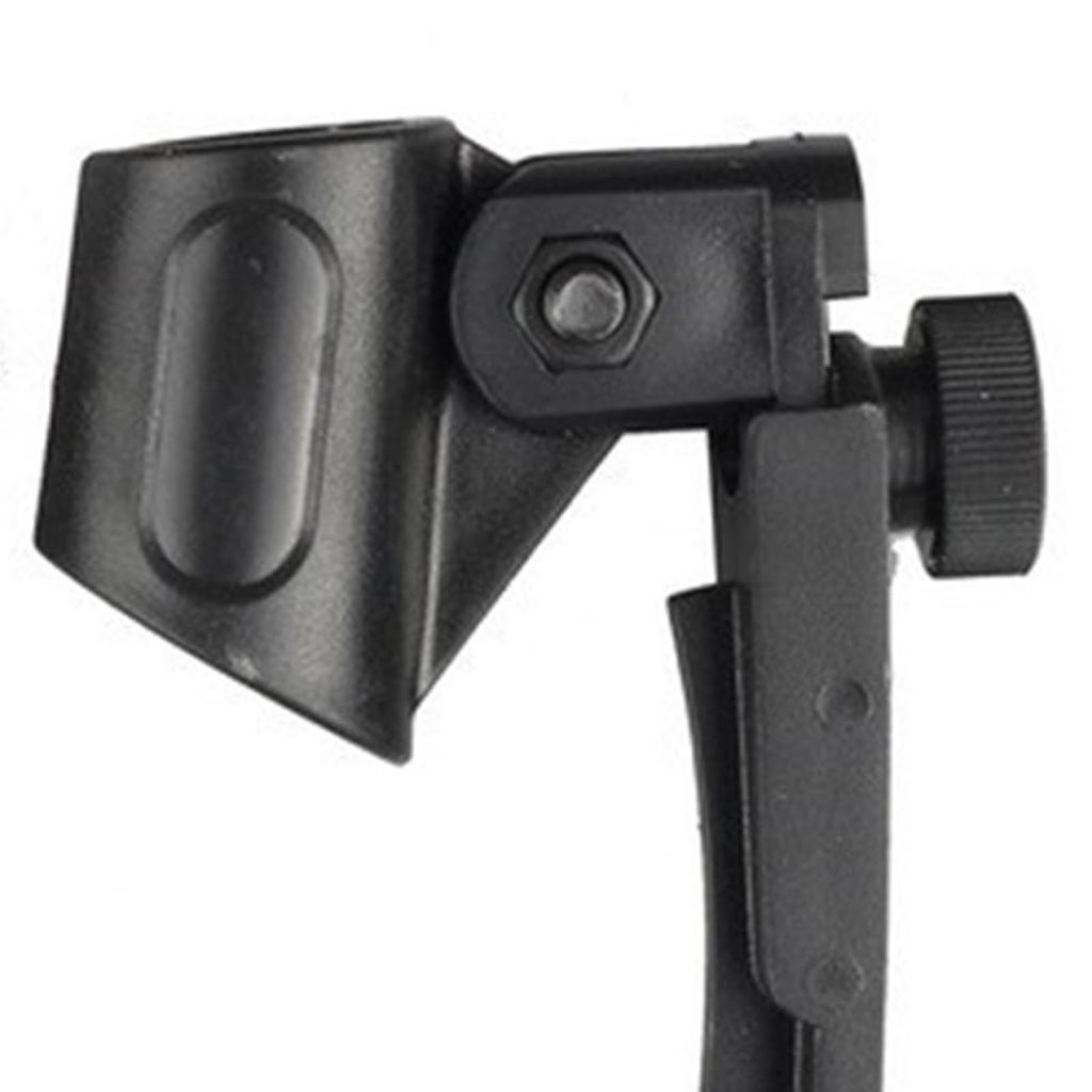 Alomejor Drum Microphone Clip 2 Pieces Adjustable Stand 180° Rotation Shockproof Mount Compatible with 18-28mm Microphones Plastic