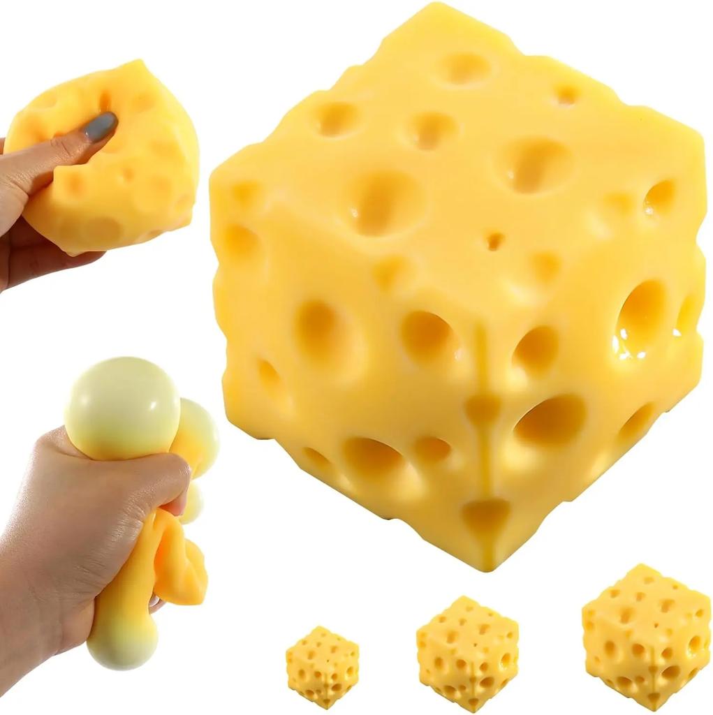 Thick Maltose Cheese Toy: Giant Slow Rebound Squeeze Toy, Realistic Food Ornament, Aesthetic Office Sensory Fidget Toys, New