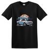 Vintage Car Mountain Scene T Shirt Outdoor Adventure Retro Graphic Tee
