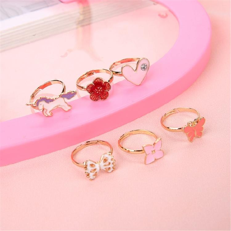 36 Pieces Kids Adjustable Rings Set Comfortable and Safe Finger Jewelry for Dress Up Imagination Boosting Accessories