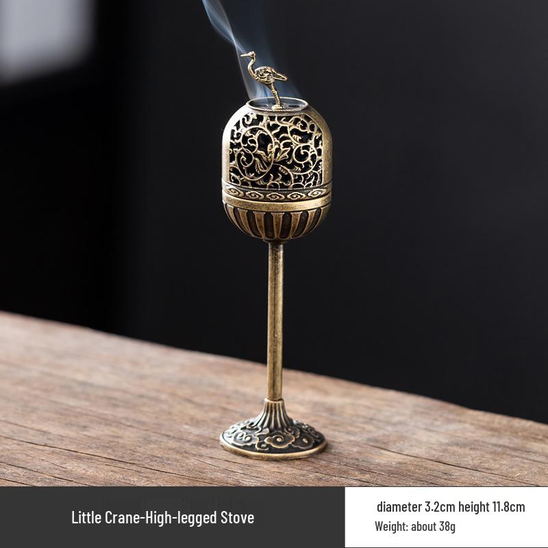 Vertical Baifu Hollow Creative Alloy Incense Burner - Office Decor