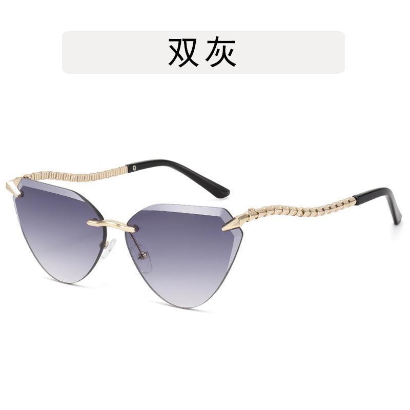 Vintage Style Sunglasses Women Rimless Cut Edge Snake Shape Leg Women's Sun Glasses Outdoor Activity Men's Glasses