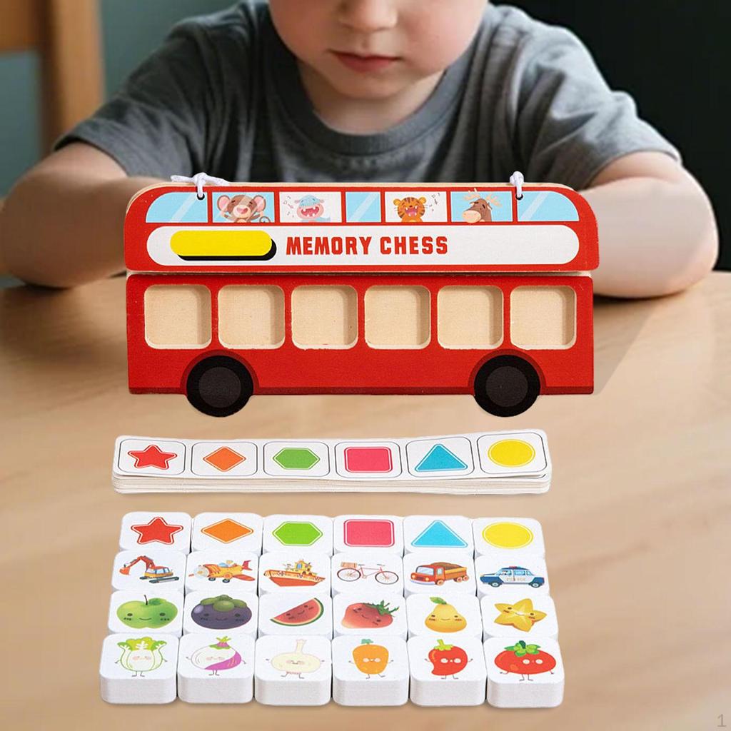 Wooden Sorting Toy Matching Memory Game Sturdy Educational Portabe Creative Learning Activities