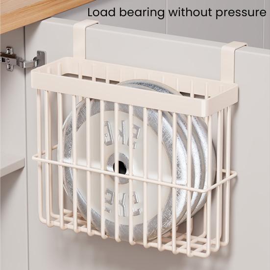 Basket Hanging Behind The Door Kitchen Cabinet Door Organizer Wall Mounted Self Adhesive Storage Basket