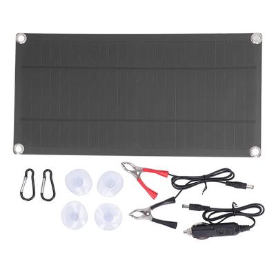 Panel Solar de Cristal Único 10W 18V Fotovoltaico PV Monocristalino Flexible para Hogar 30W