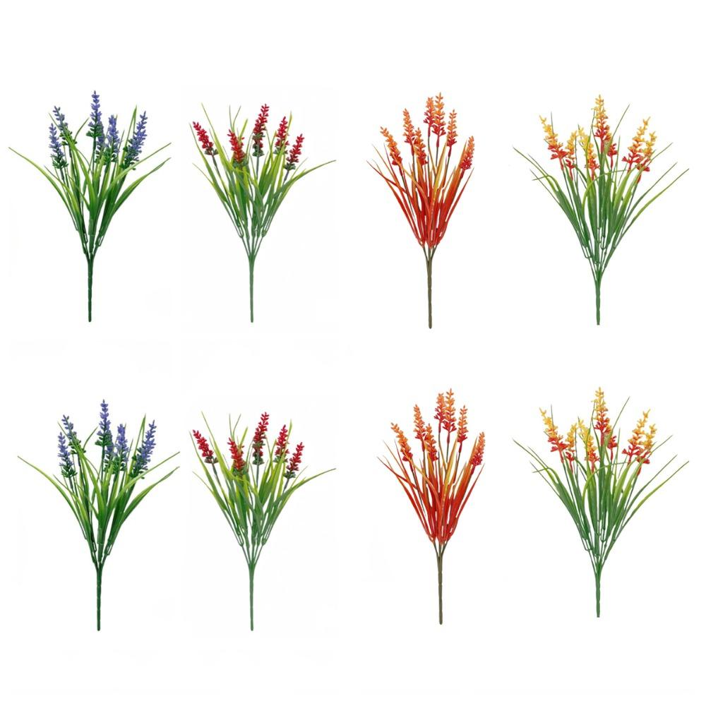 DIY Vase Ornaments 35cm Artificial Fall Flowers Adjustable Durable Faux Lavender Flowers Lifelike Faux Plants Home Porch