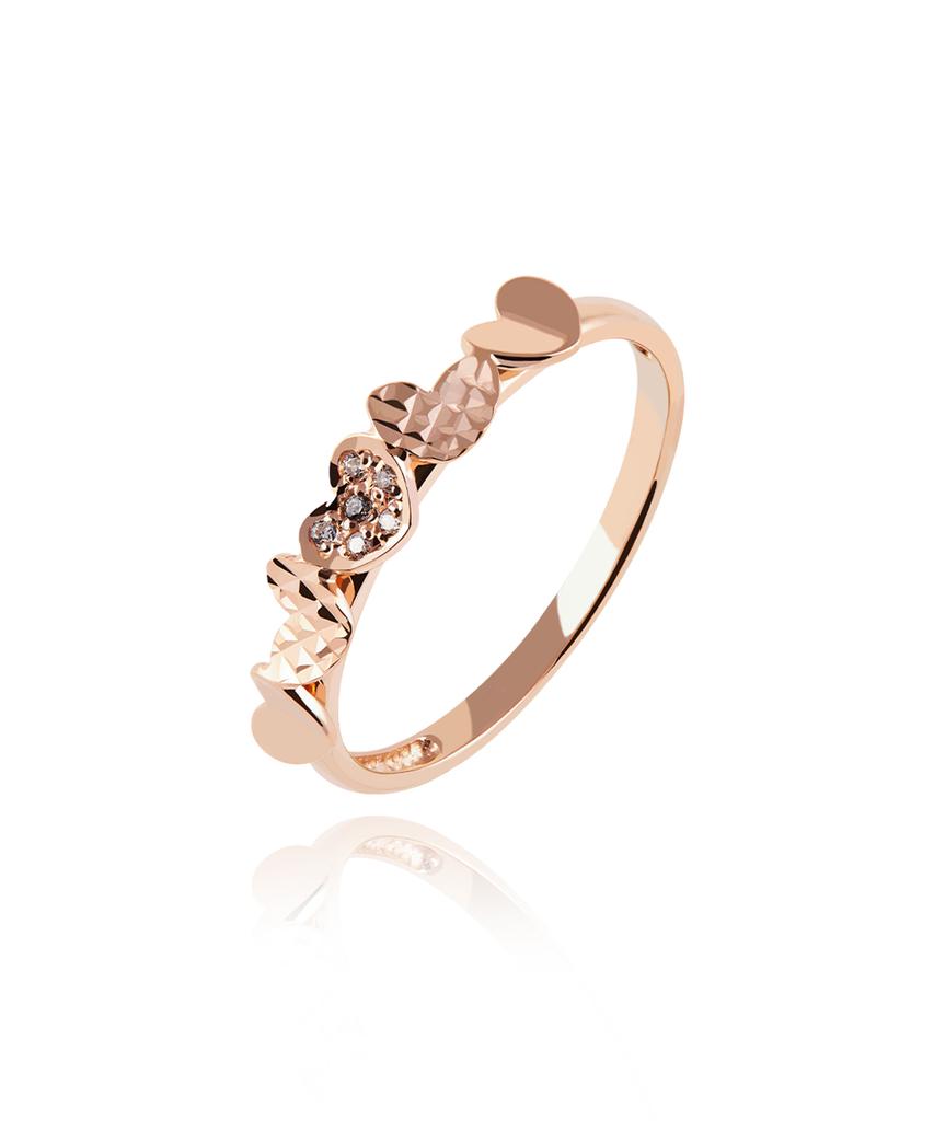 Helene Jewelry 14K 18K Brilla Heart Line Miss Ring Gold Ring