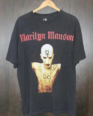 Marilyn Manson T-Shirts Grafikdruck Goth T-Shirts Baumwolle Unisex
