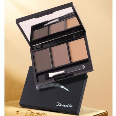 Tri Color Eyebrow Powder Tray Waterproof, Non Fading, Light Colored Men and Women Gray, Anti Sweat, Non Fading, Long-lasting