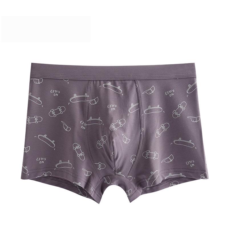 Herren Unterwäsche Bedruckte Vierkant-Hose Junge Herren Sport Schnelltrocknend Flachwinkel-Hose