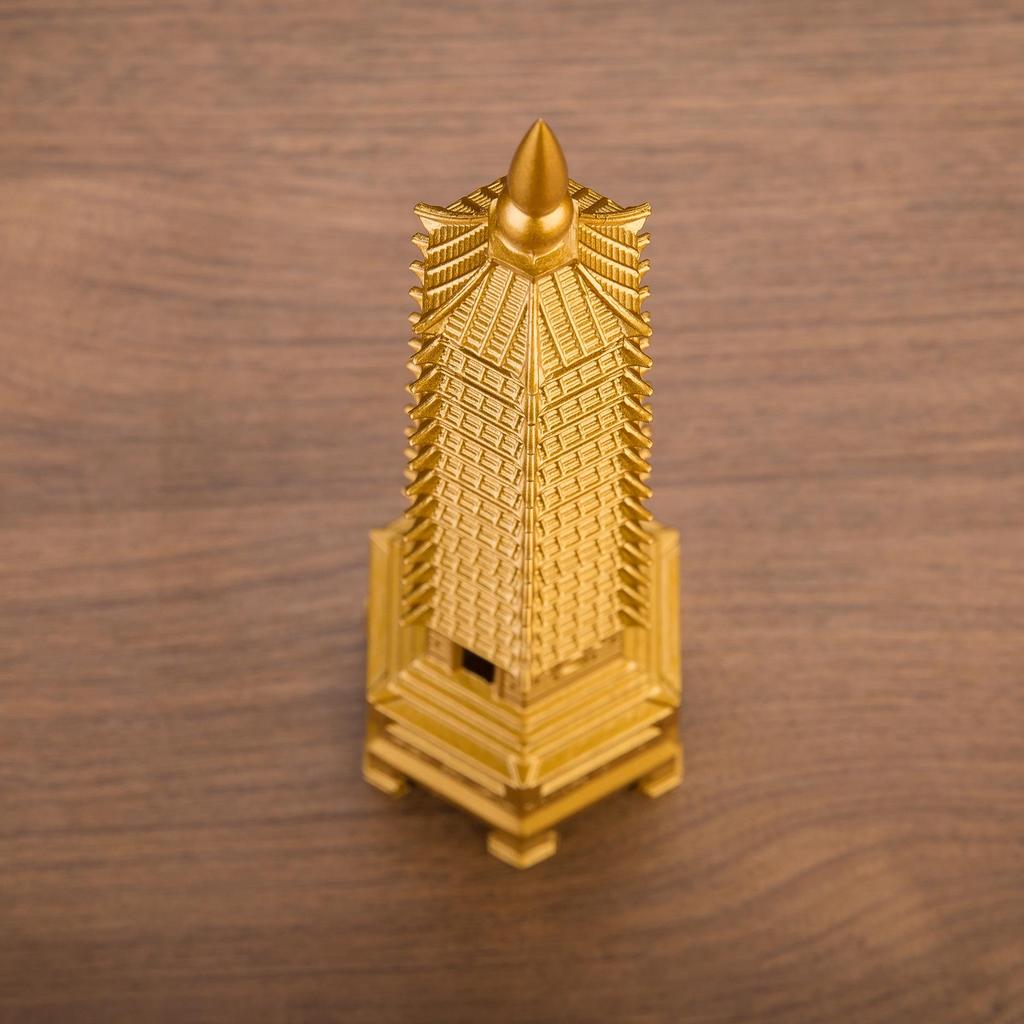 Thirteen-Layer Brass Wenchang Tower Desktop Ornament