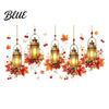 Static Cling Window Decals Autumn Maple Leaf And Lantern Sticker Double Sided PVC Waterproof Thanksgiving Party Decor Decals Removable Electrostatic