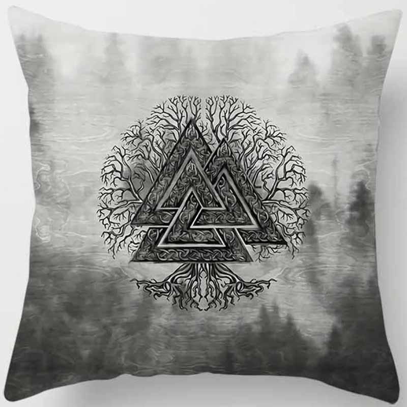 Kissenbezug mit dunklem Weltenbaum-Print Heimdeko Auto Sofa Kissen