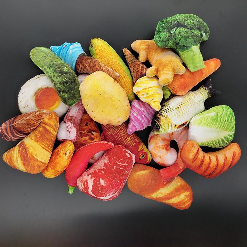 

Плюшевая игрушка-жевалка для собак на овощную тематику со звуком Blue Ice Cream