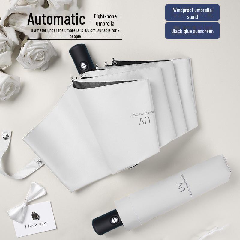 

Автоматический черный складной зонт от солнца с защитой от УФ-излучения для женщин 55cm*8K