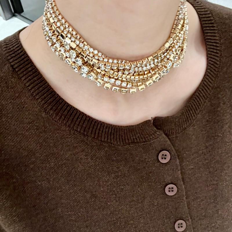 Strass Nachtclub Choker: Elegante Hochzeits- und Bankett-Halskette