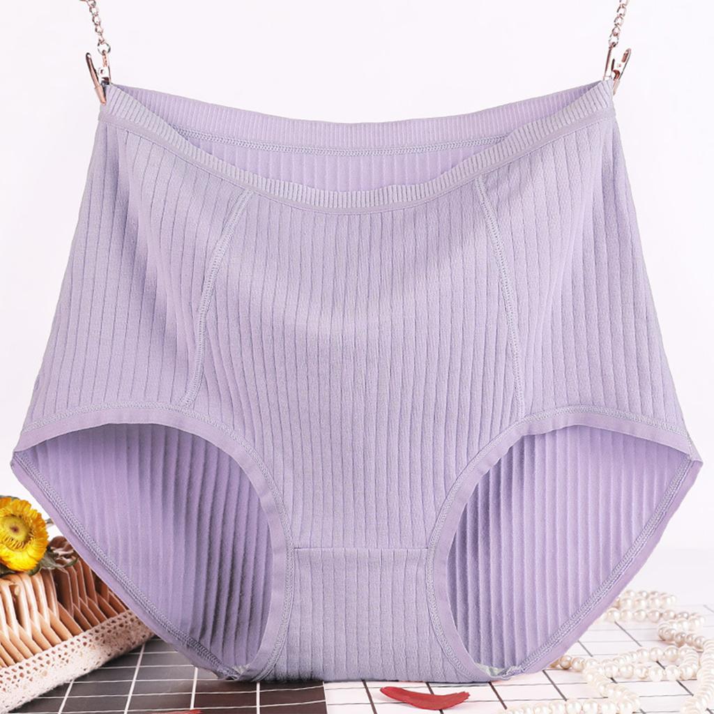 Women's Breathable Striped Oversized High Waisted Underwear