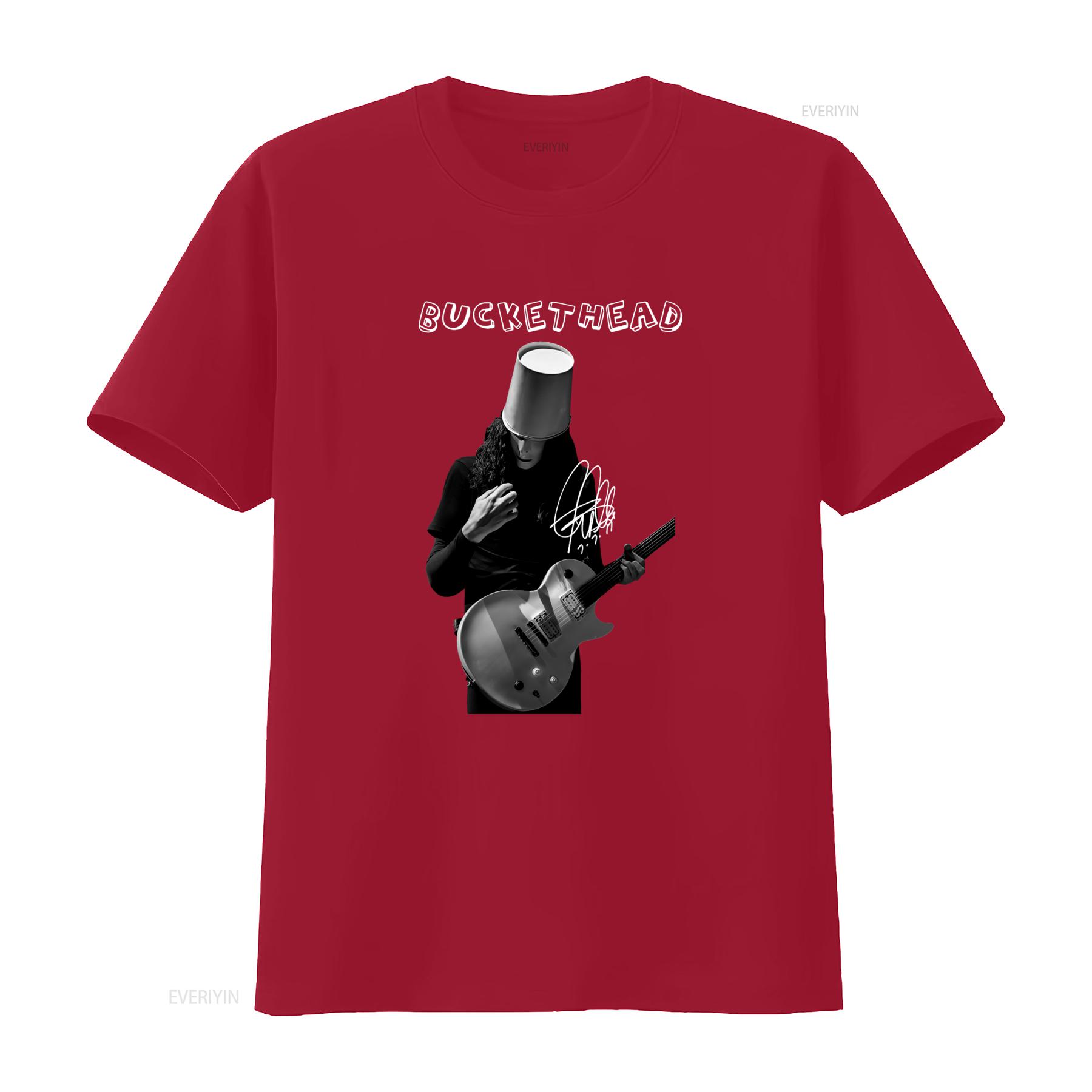 Buckethead Signature Guitar Rock Music T Shirt Black Sizes S 5XL II167 vintage Washed designer clothes Stylish Versatile S