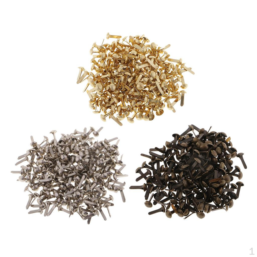 

600 штук, Металлические, Круглая головка, Металлические брадсы для бумаги, Рукоделия