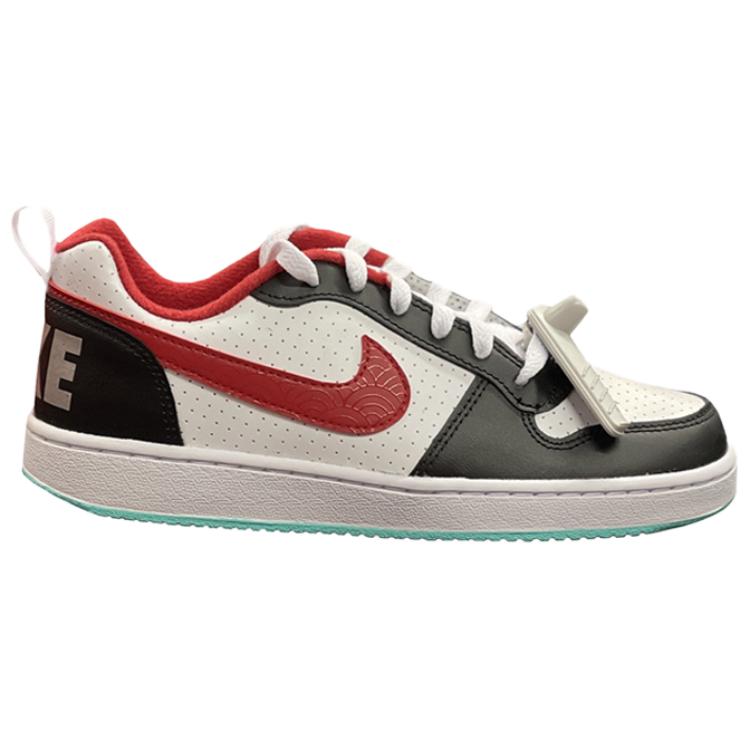Nike Court Borough Low Black Red Mint Kids Sneakers White DQ5354-161
